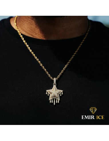 COLLIER PENDENTIF ETOILE EN DIAMANT paiement sécurisé