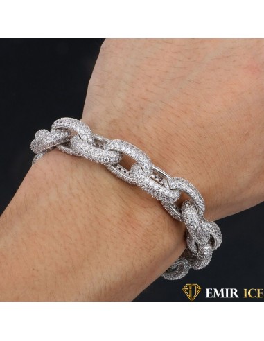 BRACELET EMIR FORÇAT OR BLANC paiement sécurisé