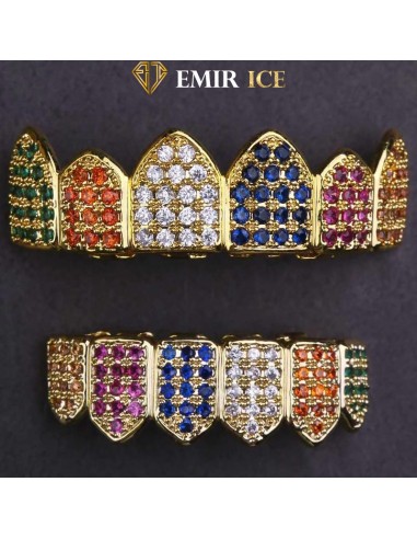 GRILLZ EMIR LUXURY RAINBOW OR JAUNE Amélioration de cerveau avec