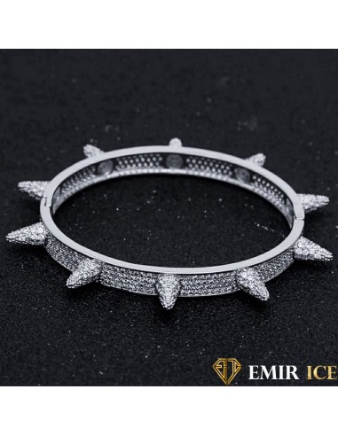 BRACELET EMIR SPIKE OR BLANC 50% de réduction en Octobre 2024