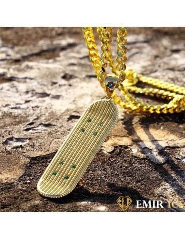 COLLIER SKATE PENDENTIF SKATEBOARD Par le système avancé 