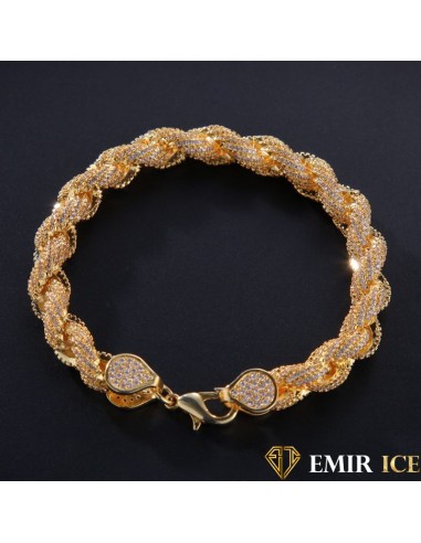 BRACELET EMIR TORSADÉ VVS OR JAUNE livraison gratuite