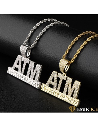 COLLIER PENDENTIF ADDICTED TO MONEY basket pas cher