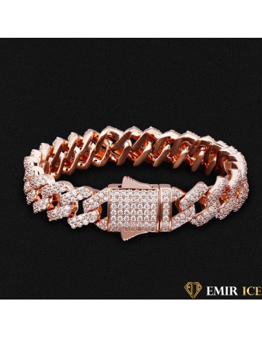 BRACELET EMIR PRONG LINK OR ROSE - 14MM Toutes les collections ici