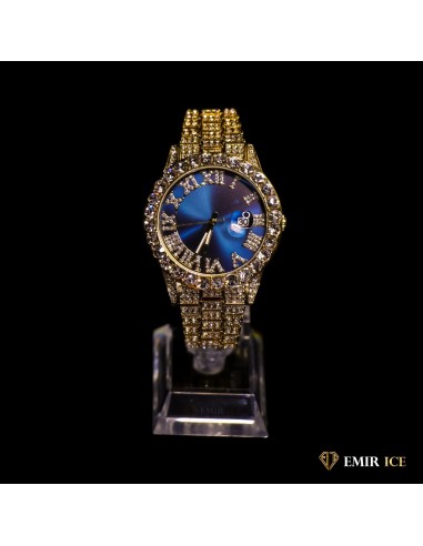 MONTRE EMIR BLUE WATCH OR JAUNE pas cheres