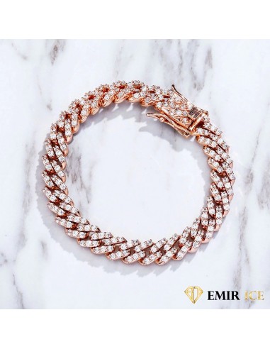 BRACELET CUBAN LINK FEMME OR ROSE - 9MM sur le site 