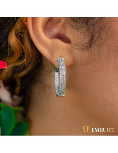 BOUCLE D'OREILLE "EMIR MARBELLA" | OR BLANC Economisez 