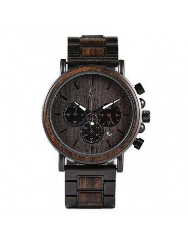 Montre en Bois Homme Chronographe "Prestige" 2 - 3 jours ouvrés.