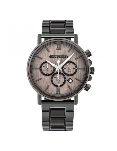 Montre en Bois homme - Fusion Grey le concept de la Pate a emporter 