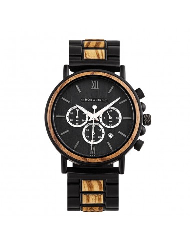 Montre en Bois homme - Fusion Black Véritable concentré