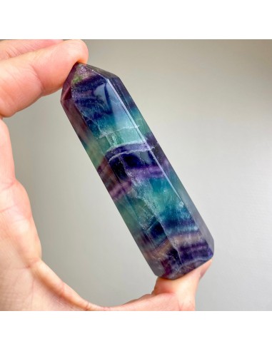 Pointe de Fluorite multicolore (concentration / créativité) Véritable concentré