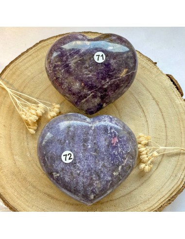 Gros Coeur de Lépidolite et quartz fumé (anti-stress / meilleur sommeil) Le MVP de beaucoup