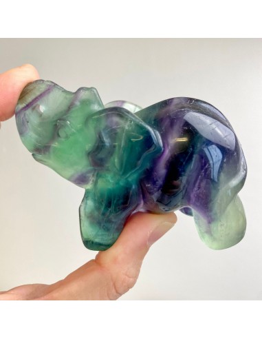 Eléphant en Fluorite (concentration / créativité) Comparez et commandez 