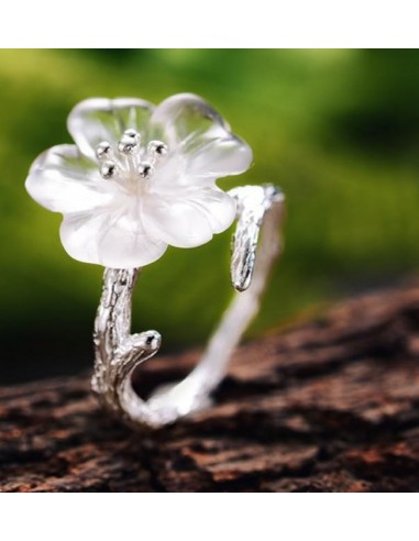 Bague "Fleur de Lotus à Cinq Pétales" Ajustable en Argent Sterling 2 - 3 jours ouvrés.