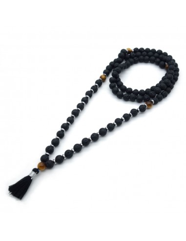 Collier mala pierre de lave - ANCRAGE les ligaments