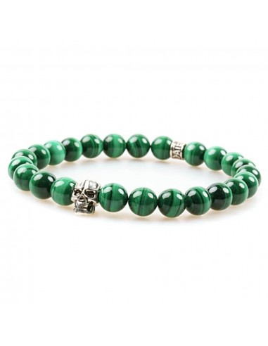 Bracelet malachite 8mm - Skull édition de France