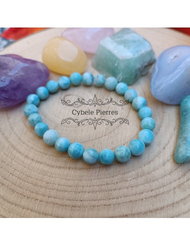 Bracelet Larimar (Pectolite bleue) (6mm) - 17cm de la marque